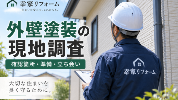 外壁塗装の現地調査では何を見る？準備・立ち会い・確認事項を解説【柏市】